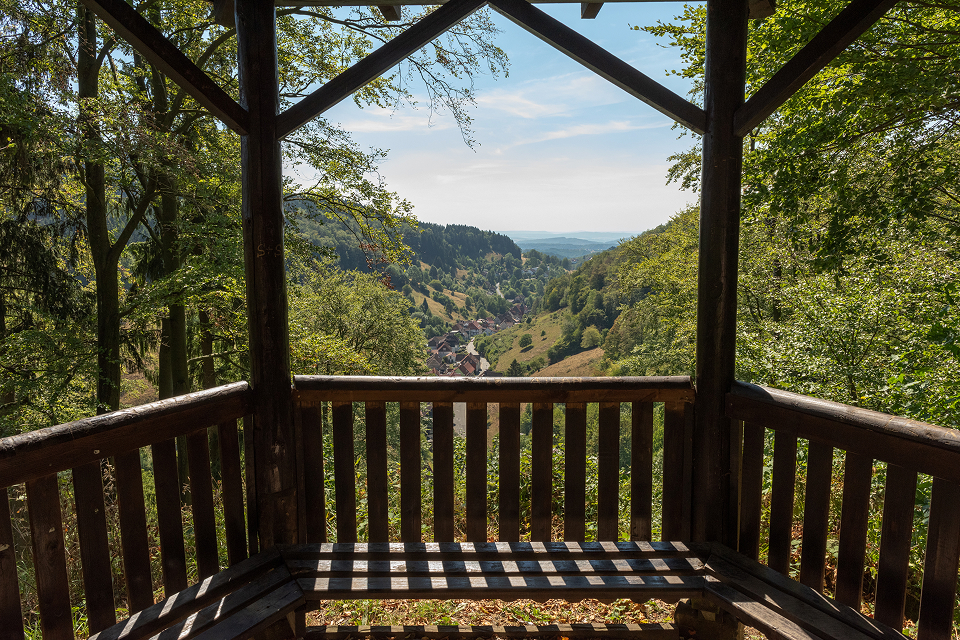 Waldhütte mit Aussicht